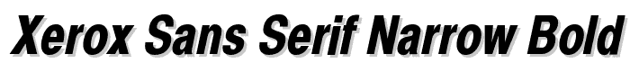 Xerox Sans Serif Narrow Bold Oblique font